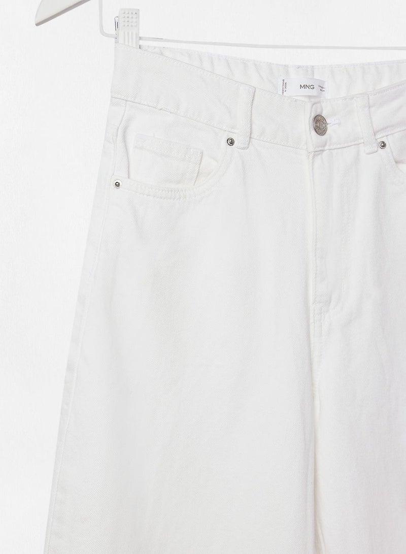 Youth Frayed Hem Culottes Jeans