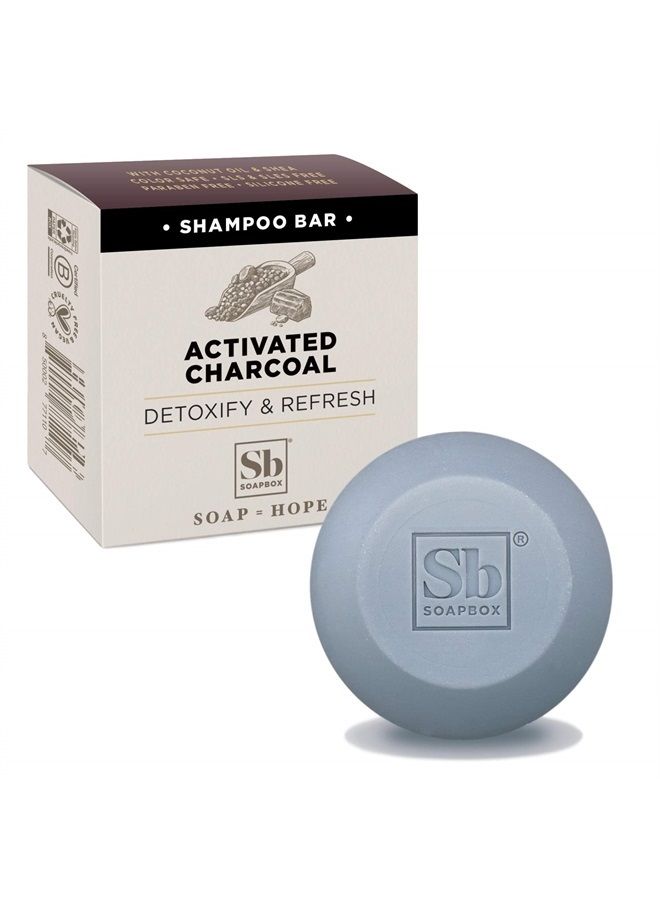 Soap Bar Shampoo, Eco-Friendly, Vegan, Cruelty Free & Low Plastic Bar Shampoo For Hair-3.1oz Travel Friendly Hair Cleanser- Activated Charcoal Shampoo for Hair, Vegan, Sulfate & Paraben & Crue