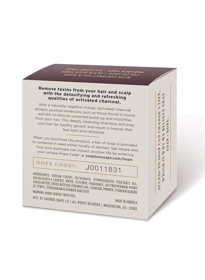 Soap Bar Shampoo, Eco-Friendly, Vegan, Cruelty Free & Low Plastic Bar Shampoo For Hair-3.1oz Travel Friendly Hair Cleanser- Activated Charcoal Shampoo for Hair, Vegan, Sulfate & Paraben & Crue
