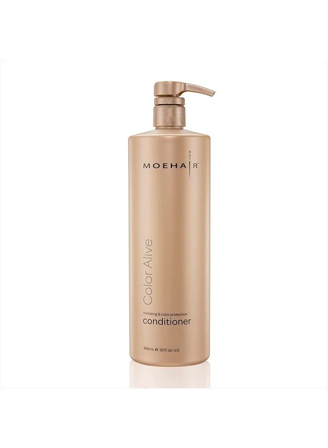 Moehair Color Alive Hydrating Conditioner 33.8 Fl Oz | Conditioner For Color Treated Hair With Protein Blend | Color Safe Conditioner For Soft, Frizz-Free Hair | Restores Moisture And Fights The Dryne