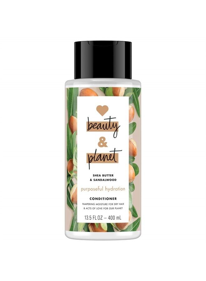 Love Beauty and Planet Purposeful Hydration Shea Butter & Sandalwood Cleansing Conditioner, 13.5 oz