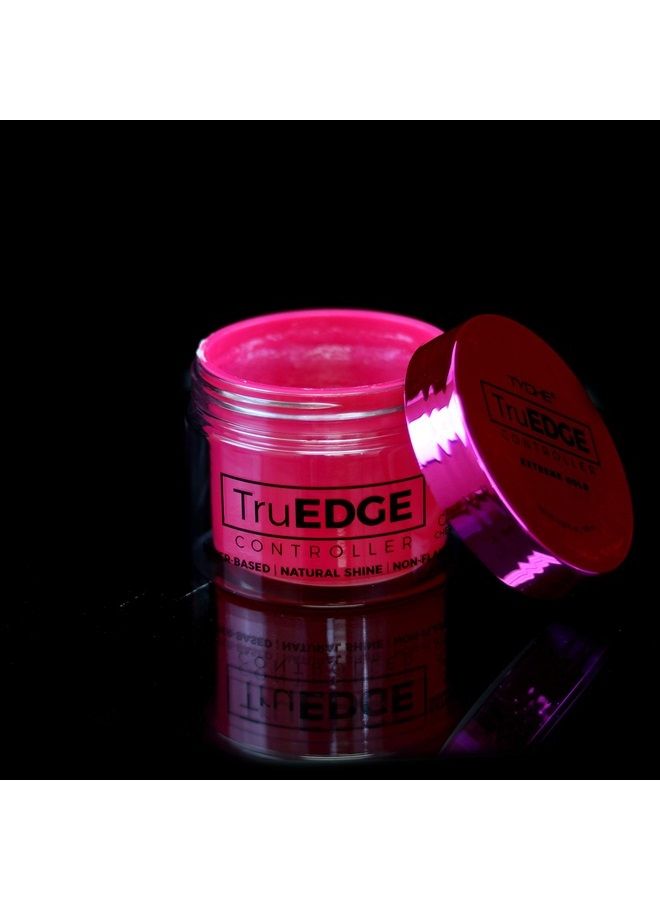 TruEDGE Controller Extreme Hold Water-Based Pomade - Ntaural Shine & Non-Flaky Scented Edge Control - Perfect for Hair-Braiding (Cherry)