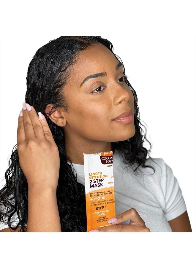 Cocoa Butter & Biotin Length Retention 2-Step Hair Mask, 1 Ounce
