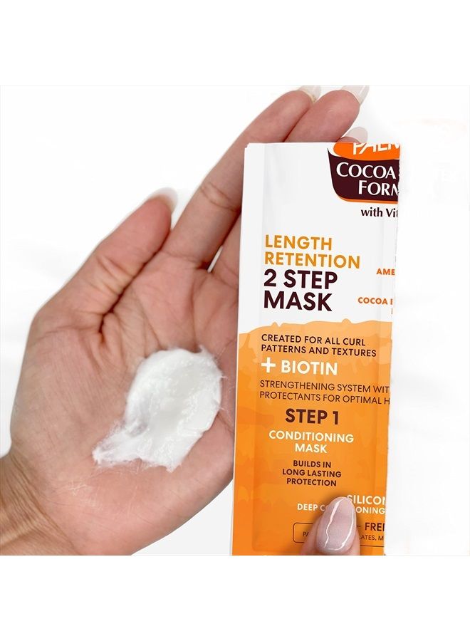 Cocoa Butter & Biotin Length Retention 2-Step Hair Mask, 1 Ounce