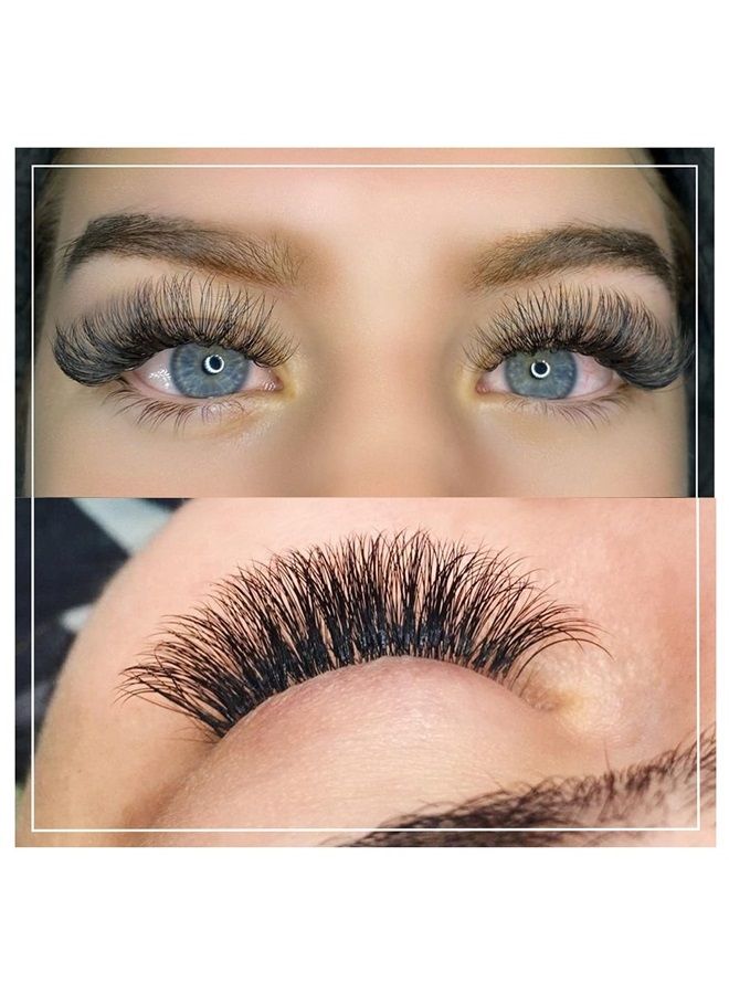 Volume Lash Extensions Thickness 0.07mm D Curl 12mm Rapid Blooming Easy Fan Mink Black|Thickness 0.05/0.07/0.10/0.12mm C/D Curl Length Single 8-18mm Mix-8-15mm Mix-9-16mm| (0.07-D-12mm)