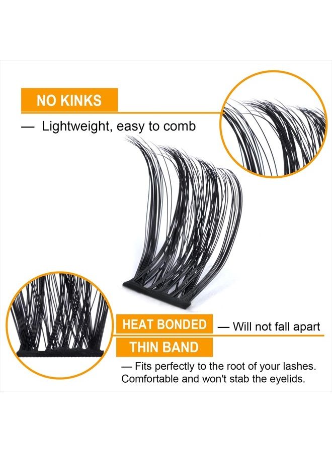 Lash Clusters B05 72 Cluster Lashes Mixed Tray DIY Eyelash Extensions D Curl B&Q LASH Fluffy Individual Eyelash Clusters Extensions DIY at Home (B05,D-8-16MIX)