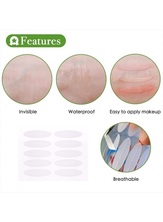 200 Pairs Natural Invisible One Side Eyelid Tape Stickers Waterproof Breathable Self-Adhesive Eyelid Lift Strip, Instant Eye Lift Without Surgery, Perfect for Uneven Droopy Hooded eyelids