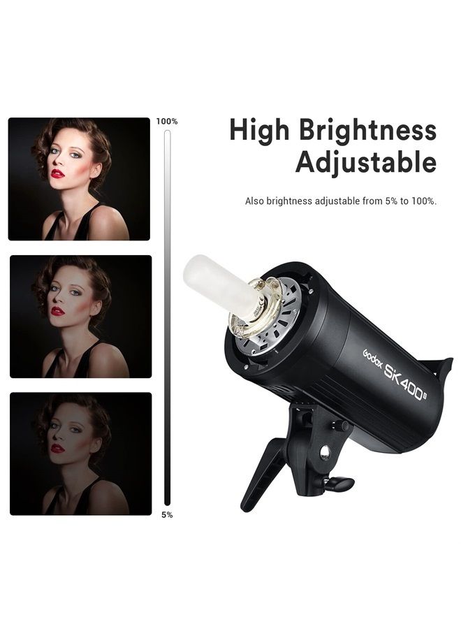 Godox SK400II 400Ws Bowens Mount Photo Studio Strobe Flash Monolight Light for Commerce Product Portrait Lifestyle Photography