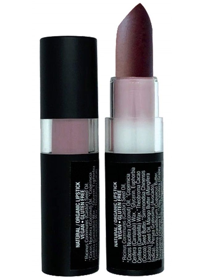 Natural Lipstick, Organic, Vegan, Gluten Free, Cruelty Free, Made in the USA, 0.15 oz. (Temptress)