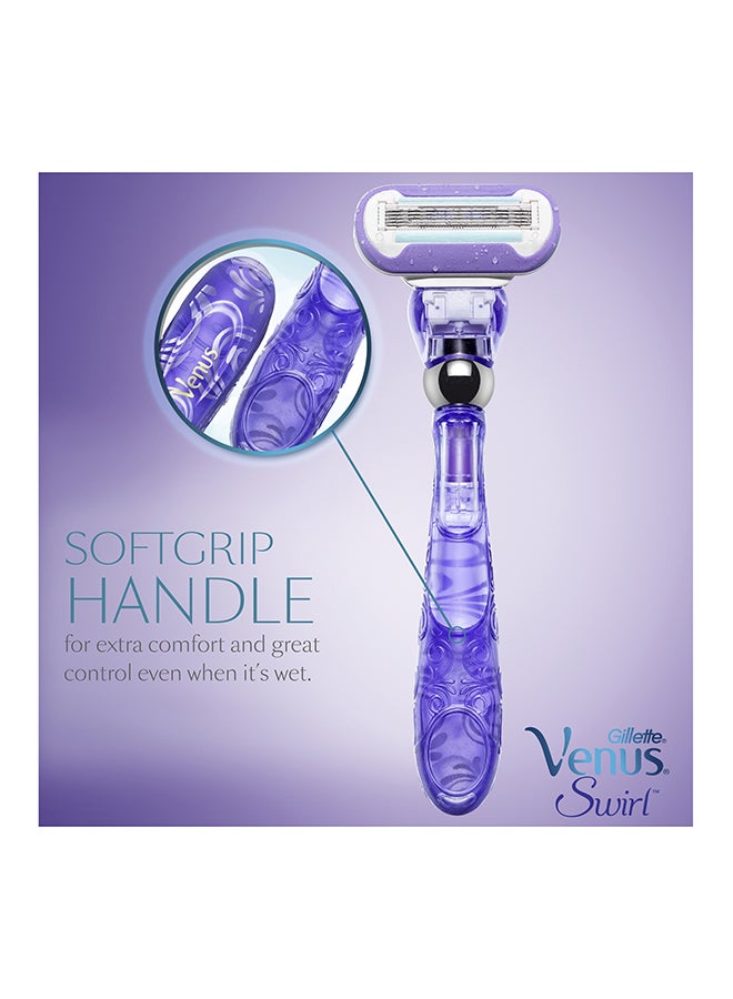 Gillette Swirl Women's Razor Purple