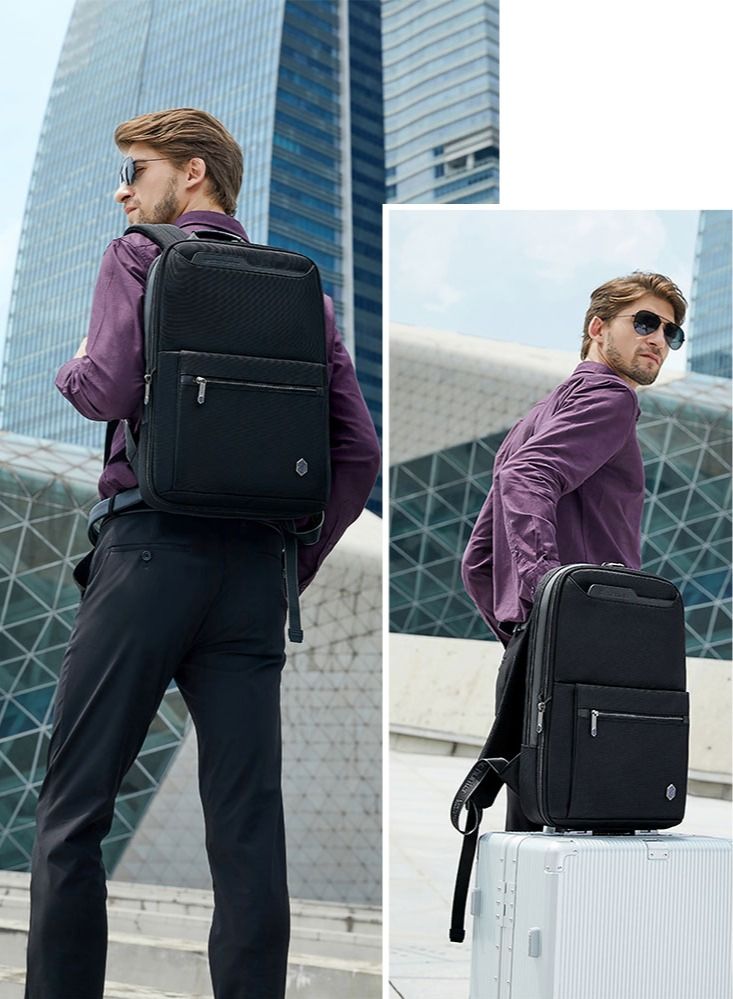 Business Travel Laptop Backpack, Waterproof Professional Expandable Bag for Men