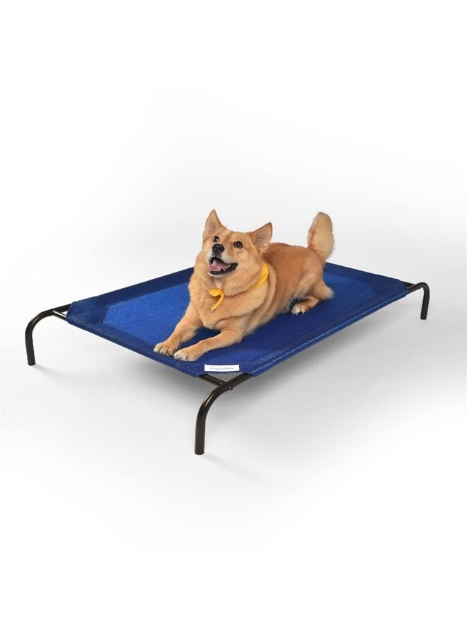 The Original Cooling Elevated Dog Bed, Indoor and Outdoor, Large, Aquatic Blue