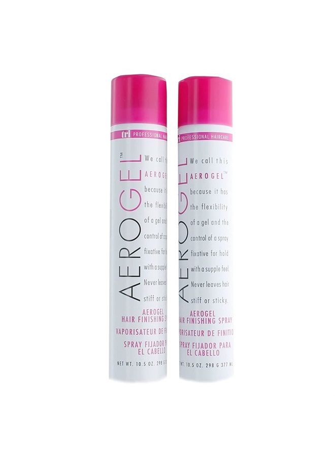 TRI Aerogel Hairspray - Non-Toxic Hair Finishing Spray for Styling, Volumizing and Holding Curly Hair with Flexible Hold - For Women and Men - Pack of 2 (10.5 Oz)