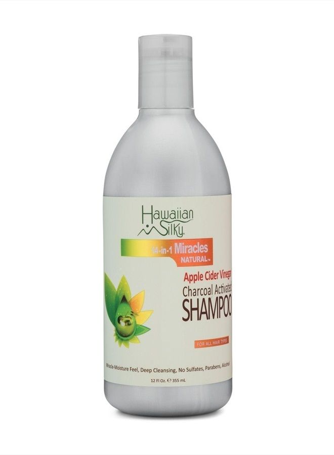 Charcoal Activated Apple Cider Vinegar Shampoo,12 fl oz Black Castor Oil