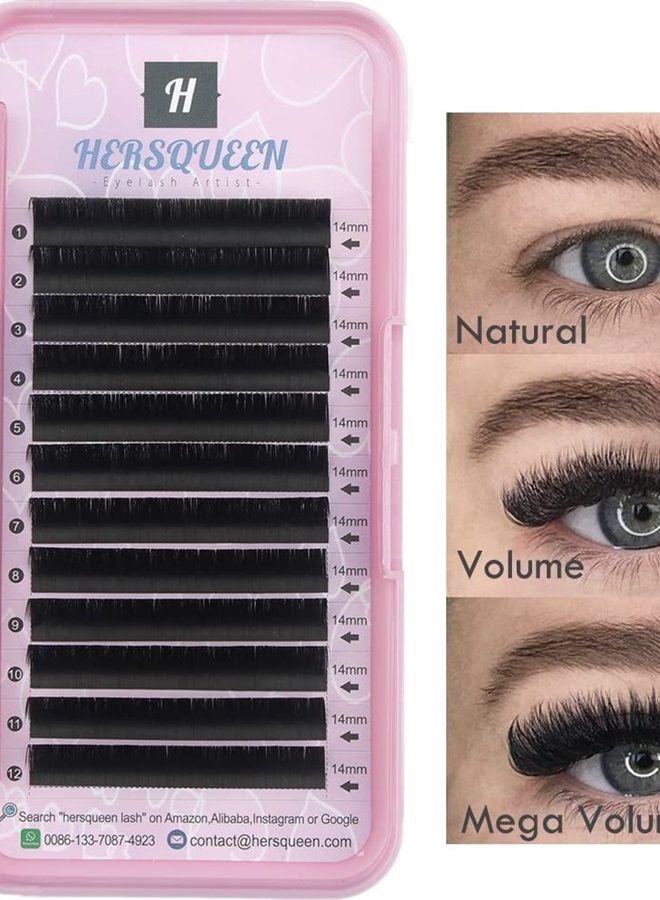 Individual Eyelashes Extensions .07 C Curl D Curl Salon Tray Russian Volume Lash Tray False Eyelashes Korean PBT Faux Mink Silk Lash Semi Permanent Natural Eyelash Extensions .10 .15 .20 J B Curl