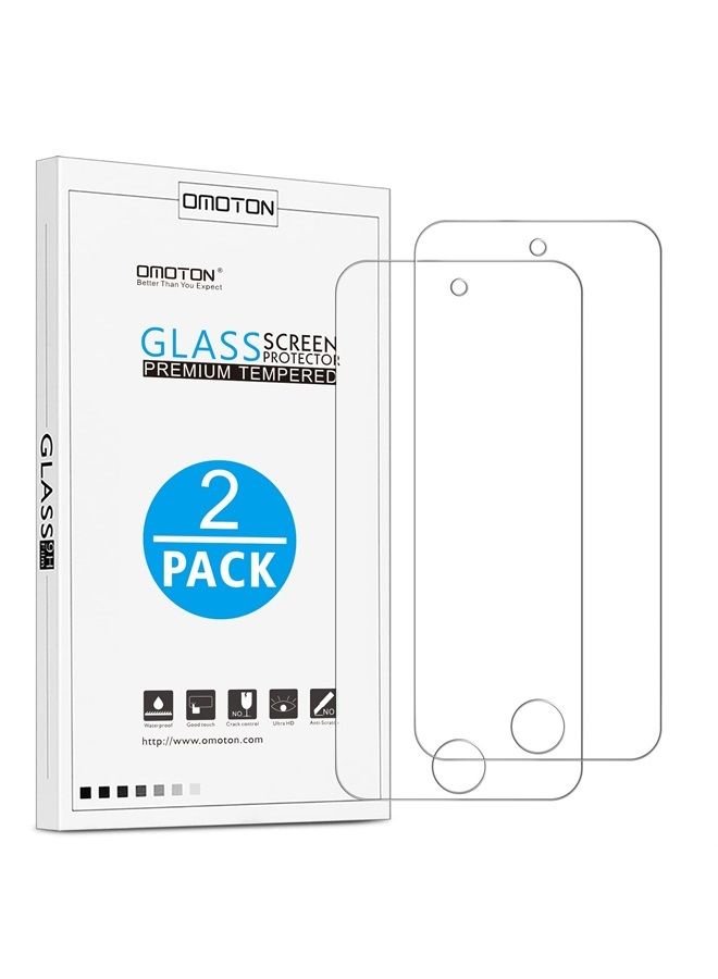 Tempered Glass Screen Protector for New iPod Touch 7th Generation 6th Gen 5th Gen (2015/2019 Released), 2 Pack