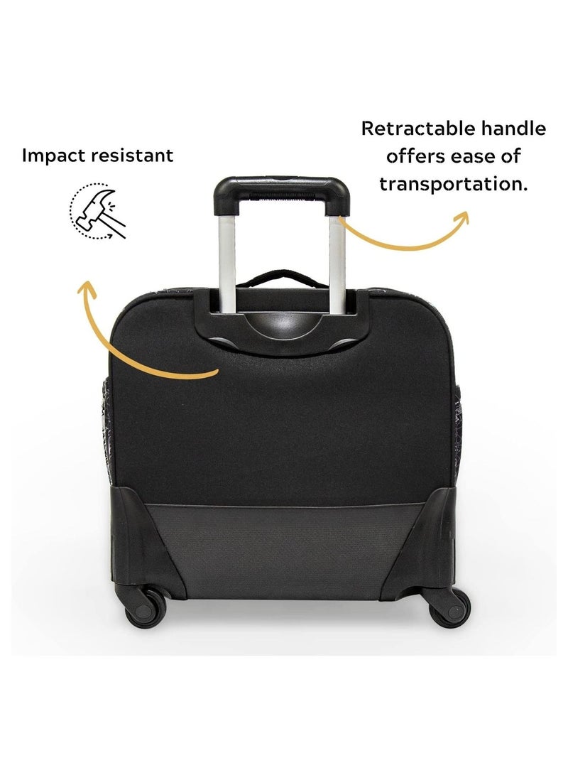 4 Wheeled Kids Trolley School Bag with Lunch Bag and Pencil Case
