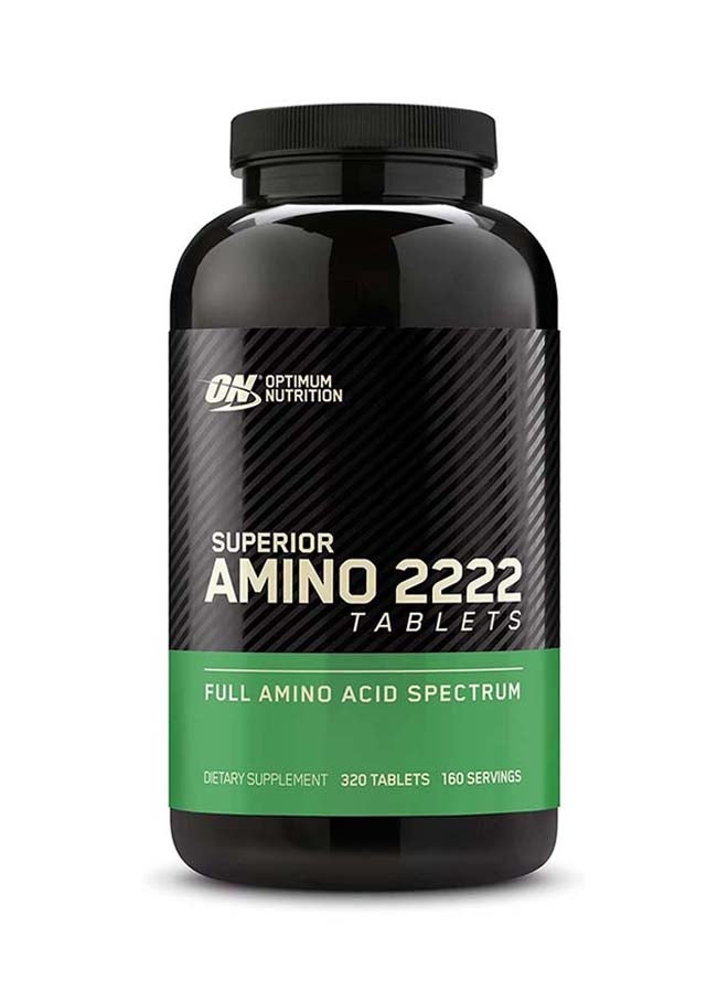 Superior Amino 2222 Tablets, Complete Essential Amino Acids, EAAs to Maintain Muscle Tissue - 320 Tablets