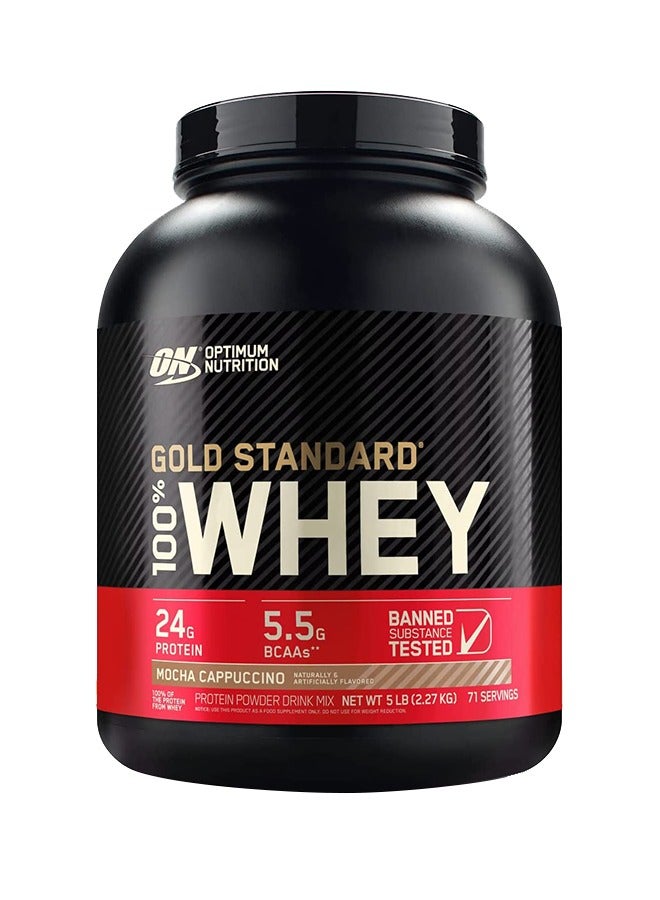 Gold Standard 100% Whey Protein Powder Primary Source Isolate, 24 Grams of Protein for Muscle Support and Recovery - Mocha Cappuccino, 5 Lbs, 71 Servings (2.27 KG)