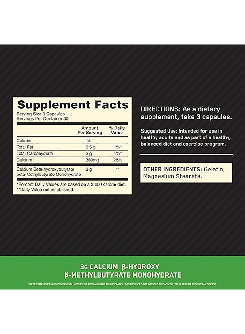 HMB, 90 Capsules, 30 Servings