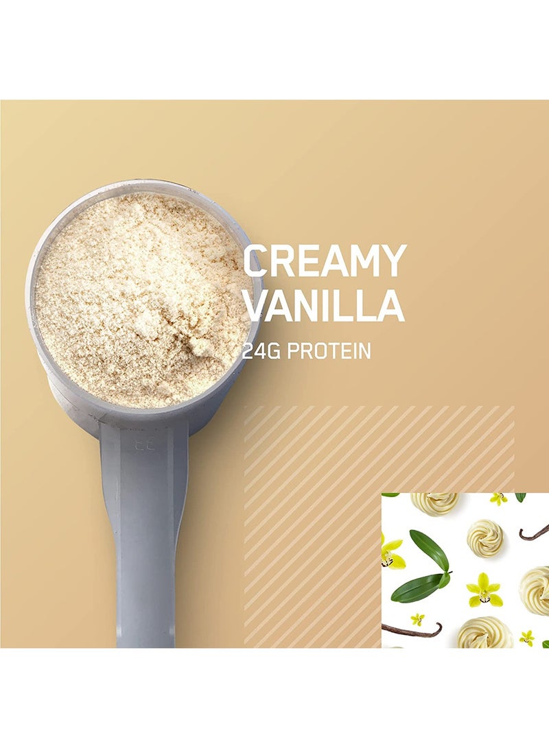 Gold Standard 100% Micellar Casein Protein Powder, 24 Grams of Protein, Slow Digesting, Helps Keep You Full, Overnight Muscle Recovery - Creamy Vanilla, 1.81 Lbs, 25 Servings (825 G)