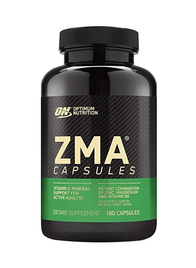 ZMA Zinc for Immune Support, Muscle Recovery and Endurance Supplement for Men and Women, Zinc and Magnesium Supplement - 180 Capsules