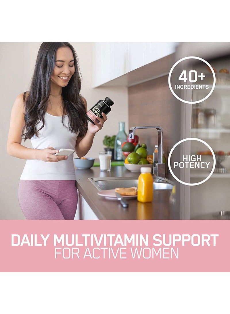 Opti-Women, Vitamin C, Zinc and D for Immune Support Women's Daily Multivitamin Supplement Capsules with 23 Vitamins & Minerals/ 600 Mcgs Folic Acid/ 18 Mgs Iron - 120 Capsules