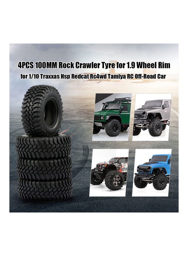 4 Piece 100MM Rock Crawler Tyre 16x10x10cm