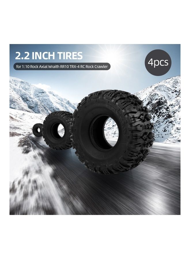 4-Piece 133mm 1/10 RC Rock Crawler Tires Set