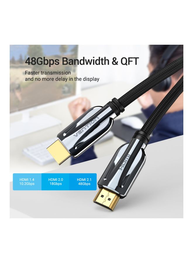 HDMI 2.1 Cable Black/Gold