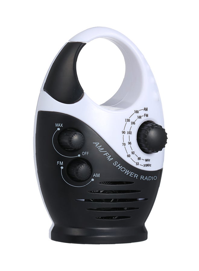 Waterproof Shower Radio V6490 Black/White