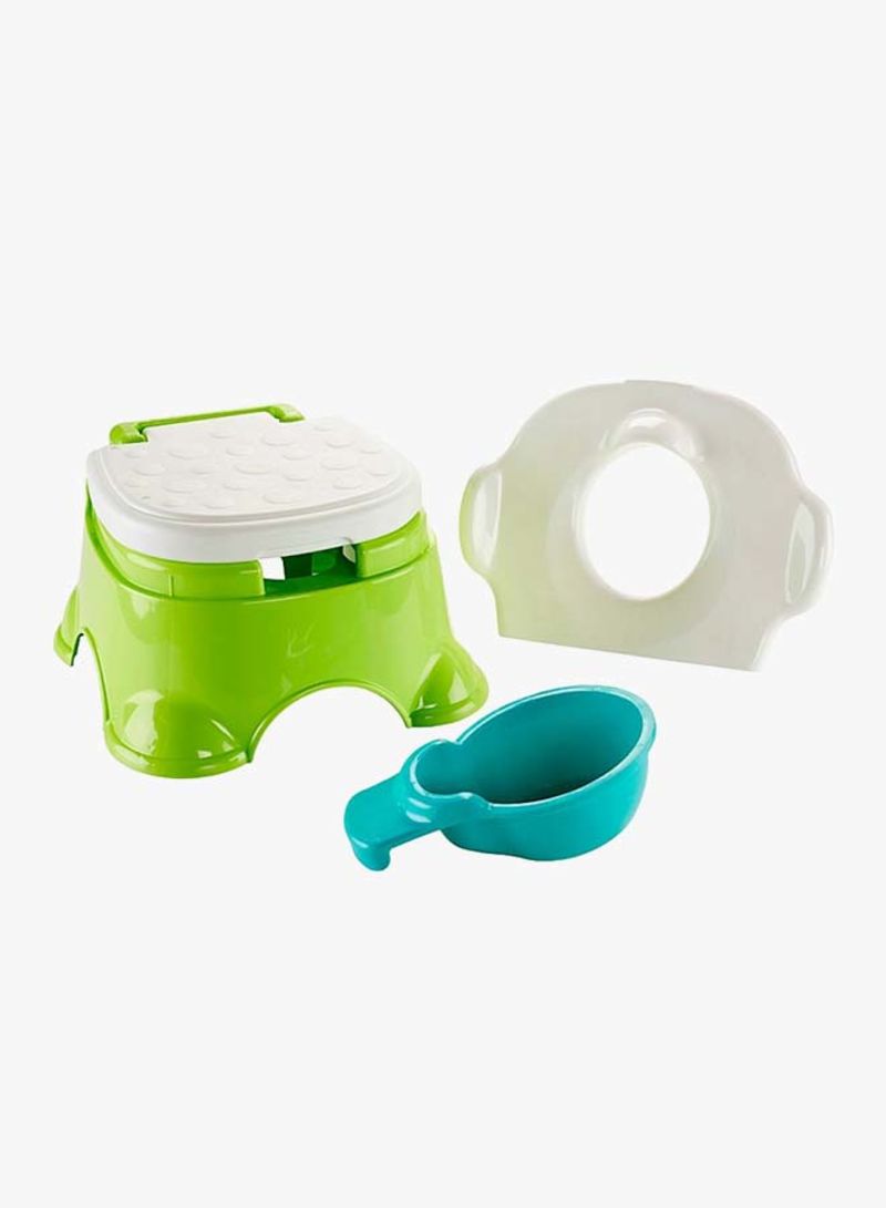 Royal Step Potty Stool - Green/White/Blue