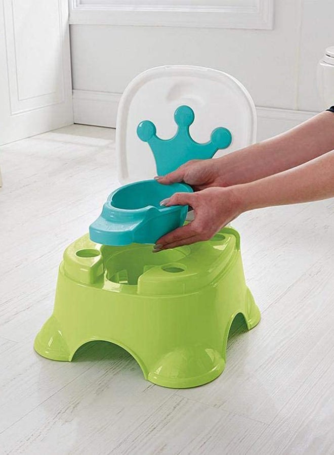 Royal Step Potty Stool - Green/White/Blue
