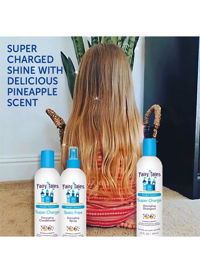Tangle Tamer Super Charge Detangling Shampoo for Kids - Paraben Free, Sulfate Free, Gluten Free, Nut Free - 32 oz