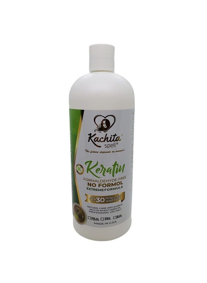 Brazilian Keratin Treatment Formaldehyde Free Kachita Spell Hair Straighteners 32 floz 1 Litre No Formol Made in USA