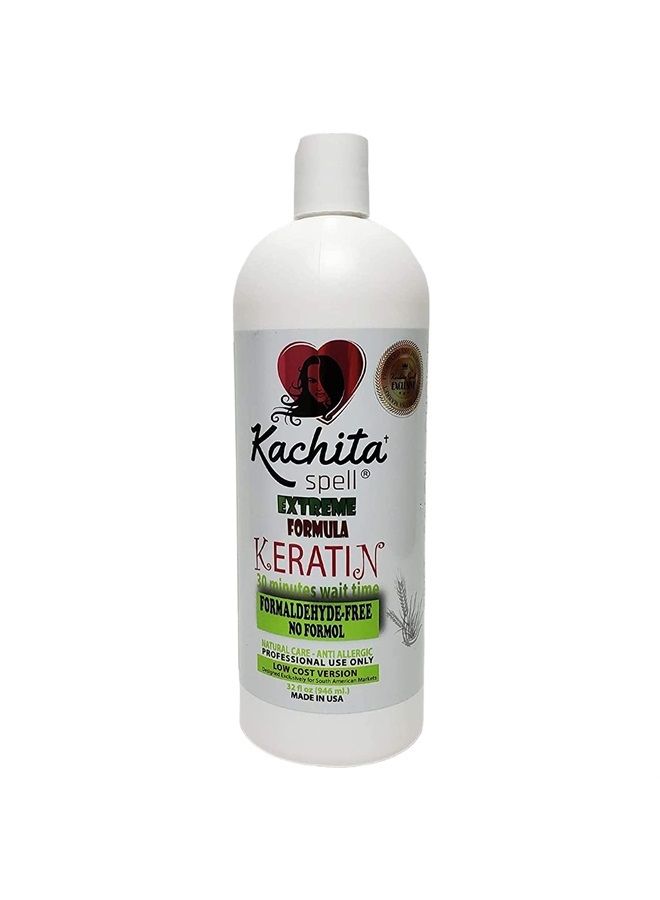 Brazilian Keratin Treatment Formaldehyde Free Kachita Spell Hair Straighteners 32 floz 1 Litre No Formol Made in USA