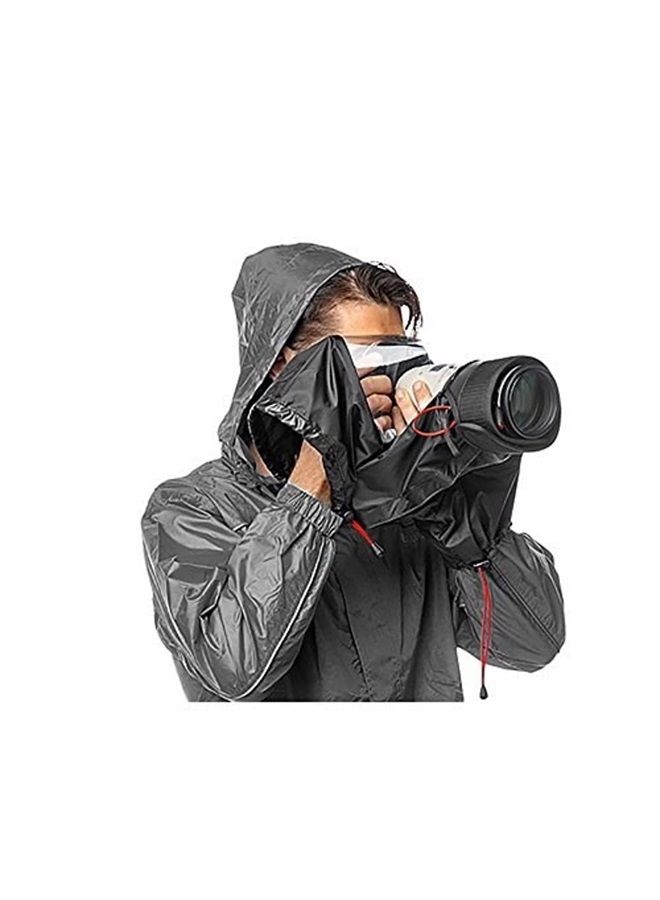 MB PL-E-702 Pro-Light Camera Rain Cover for DSLR Cameras, for Use with Reflex with Professional Lens, Waterproof, Protects from Dust and Rain, for Photographers - Black/Charcoal Grey