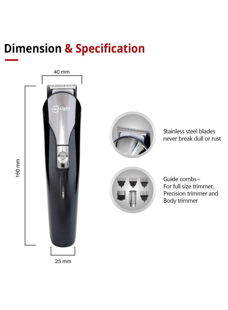 12 In 1 Rechargeable Grooming Kit Beard Trimmer Full Size Shaver Nose Body Design Trimmer Fast Charging Time 2 Hours Working Time 2 Hours USB Charge
