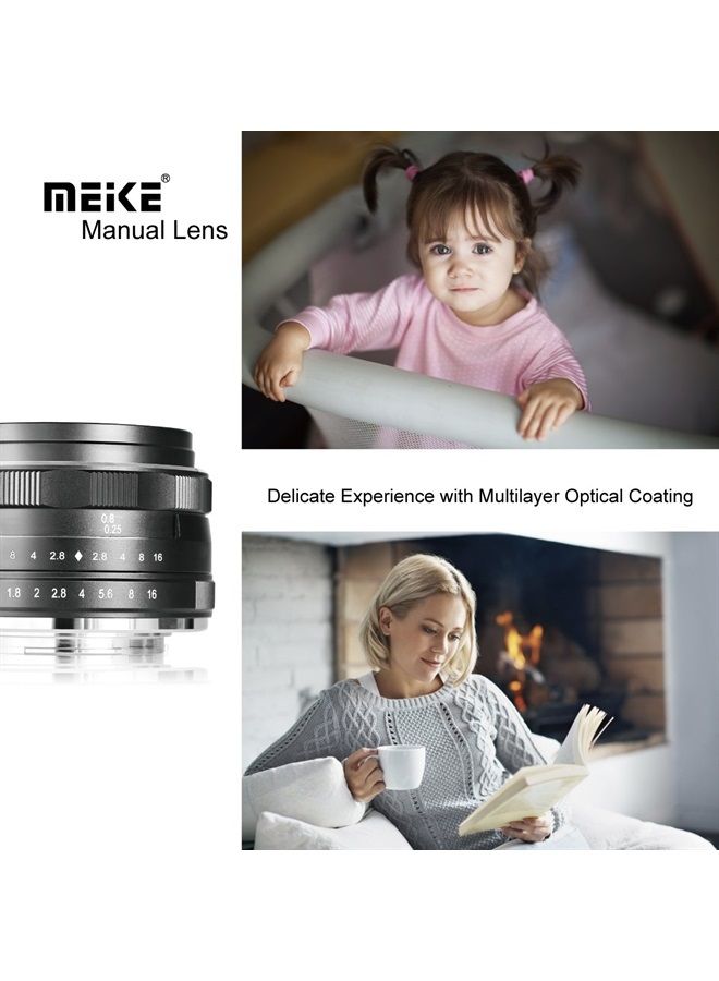 25mm F1.8 APS-C Large Aperture Wide Angle Lens Manual Focus Lens Compatible with Sony E Mount Mirrorless Cameras NEX 3 3N 5 NEX 5T NEX 5R NEX 6 7 A6400 A5000 A5100 A6000 A6100 A6300 A6500 A6600