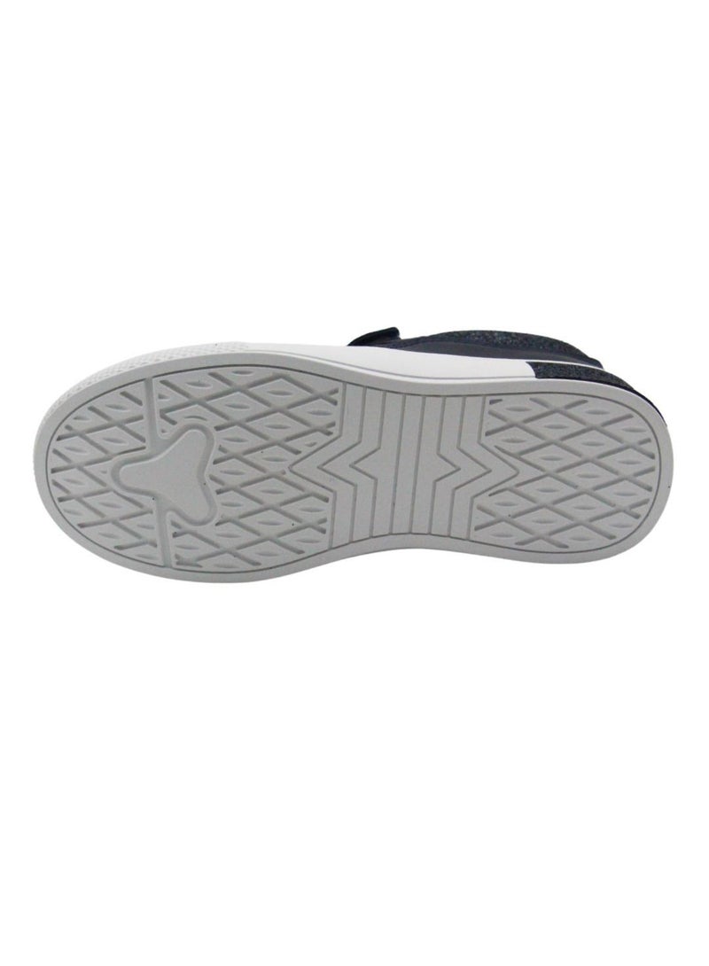 Girls’ Casual Sneakers – Lightweight Glitter Lace-Up Shoes with Hook & Loop Strap, Cushioned Sole, and Breathable Design for School and Everyday Play
