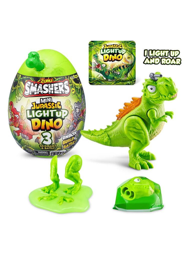 Smashers Mini Jurassic Light Up Dino Egg Playset Assorted