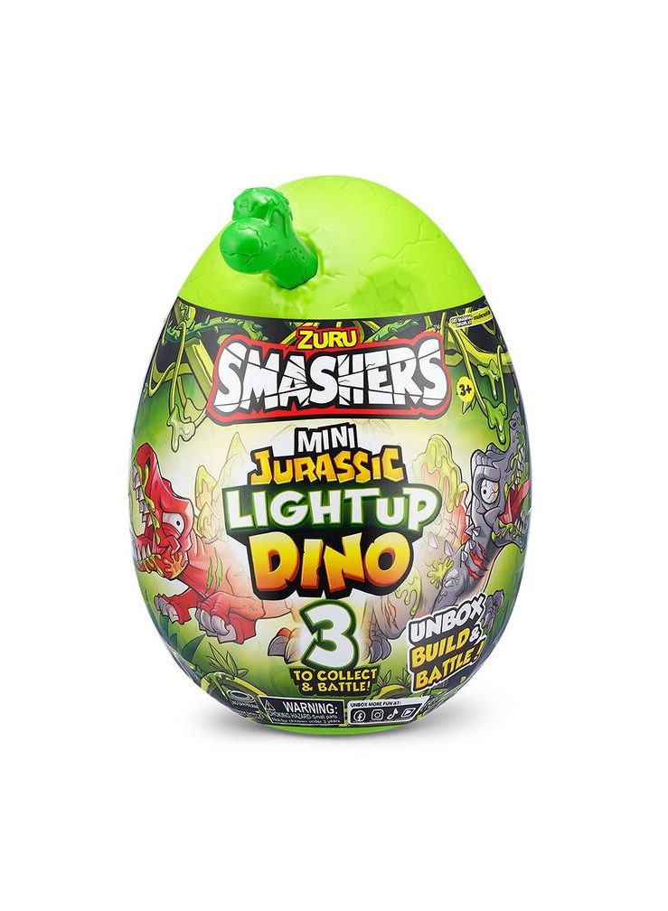 Smashers Mini Jurassic Light Up Dino Egg Playset Assorted