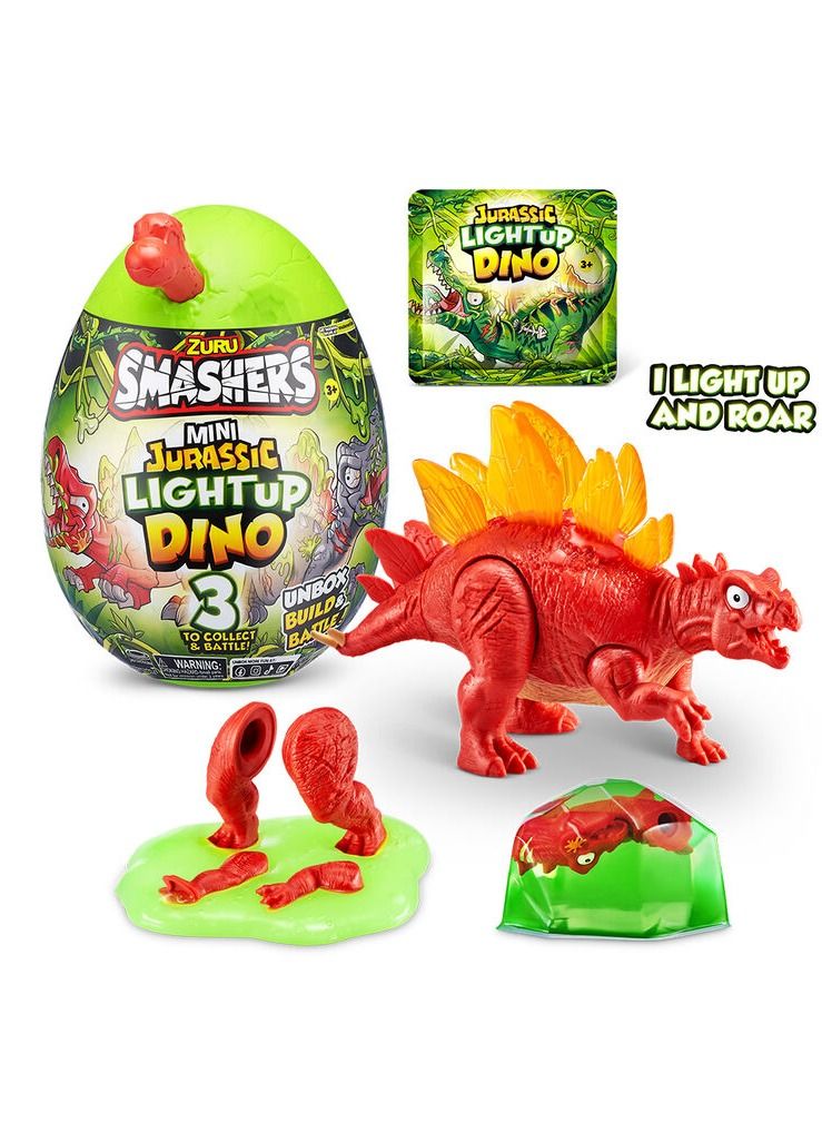 Smashers Mini Jurassic Light Up Dino Egg Playset Assorted