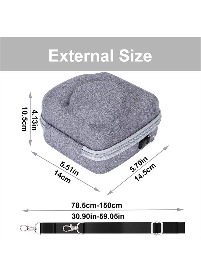 Hard Carrying Case Replacement for Fujifilm Instax Mini 12/11 Instant Camera,Protective Case Compatible with Instax Camera Mini 12/11(Clay White)