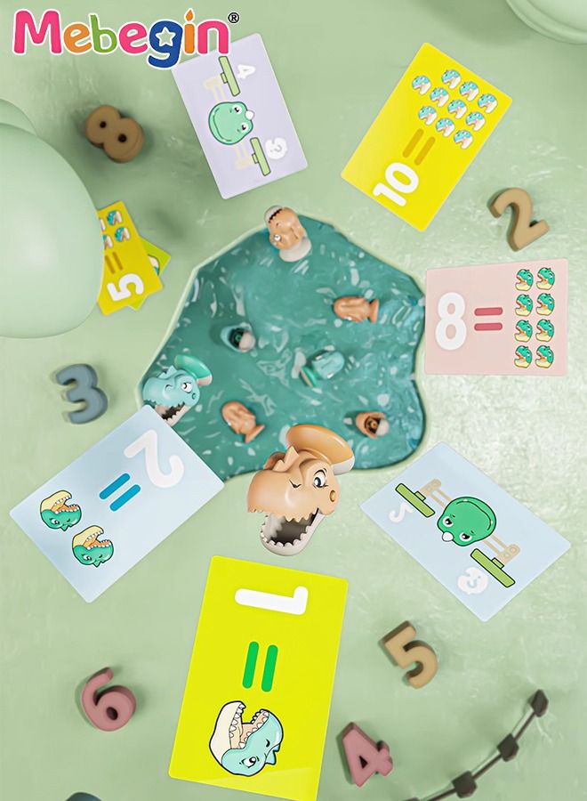 Magnetic Dinosaur Fishing Game Set with 21 Dinosaurs, 2 Fishing Rods and 2 Dinosaur Eggs, Dinosaur Shape Educational Board Game, Electric Magnetic Fishing Toy with Music, Montessori Educational Learning Toys, 2 AA Batteries Required(Not Included)