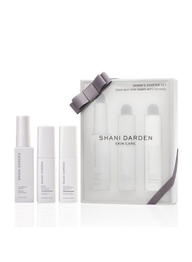 Skincare Starter Set Travel Size Cleansing Face Serum Retinol Reform And Lactic Acid Serum For Antiaging And Glowing Skin (3 Items)