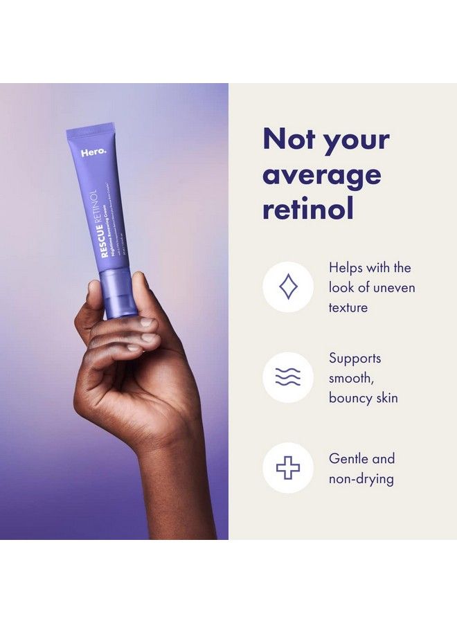 Rescue Retinol Nighttime Renewing Cream Helps With The Look Of Uneven Texture And Postblemish Marks Gentle Nondrying Formula Introduction Retinol Safe For Sensitive Skin (30 Ml)