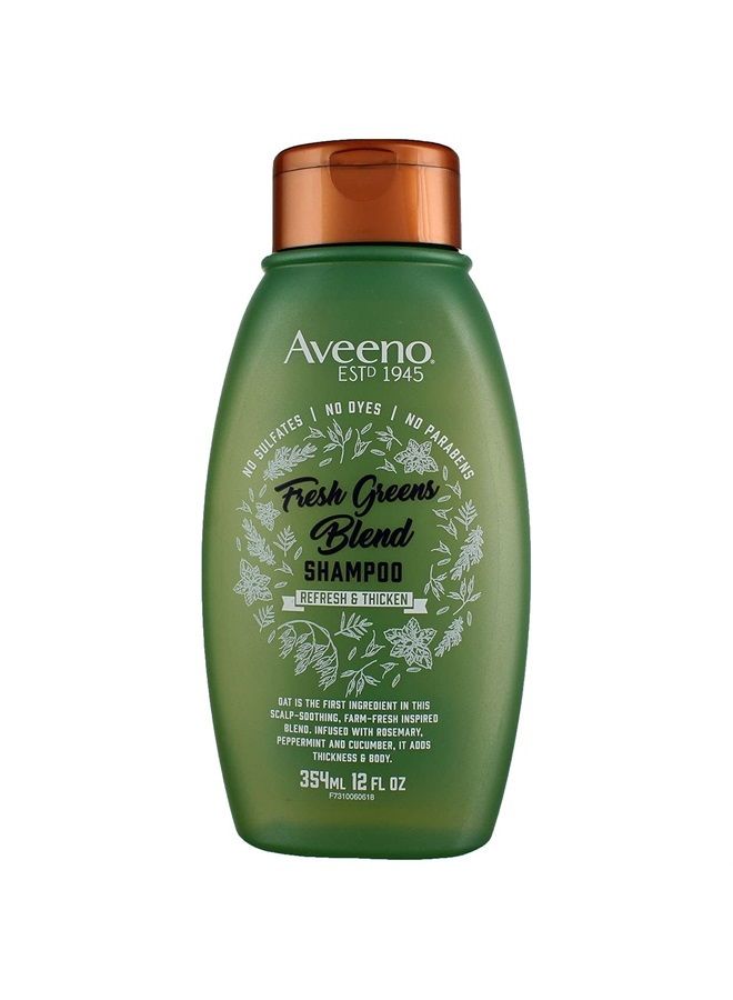 Shampoo Fresh Greens Blend 12 Ounce (Thicken) (354ml) (2 Pack)