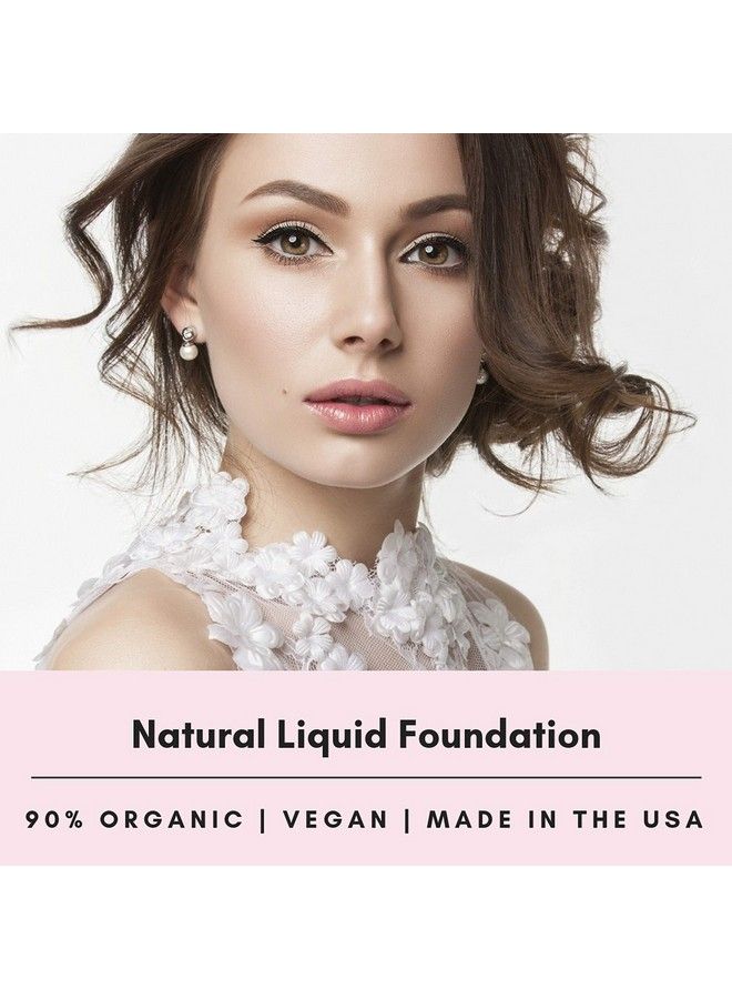 100% Natural Foundation Organic Vegan Aloe Based Natural Sun Protection Gluten Free Cruelty Free Made in the USA 1FL Oz (Bisque)