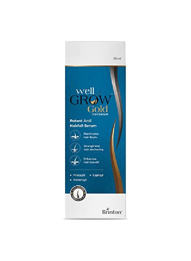 Wellgrow Gold Hair Serum For Hair Care Women Men (60 Ml)